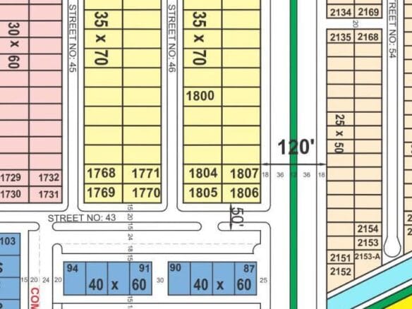 Faisal hills B Block 35×70 for sale plot number 1794 Ndc open demand 87,00,000