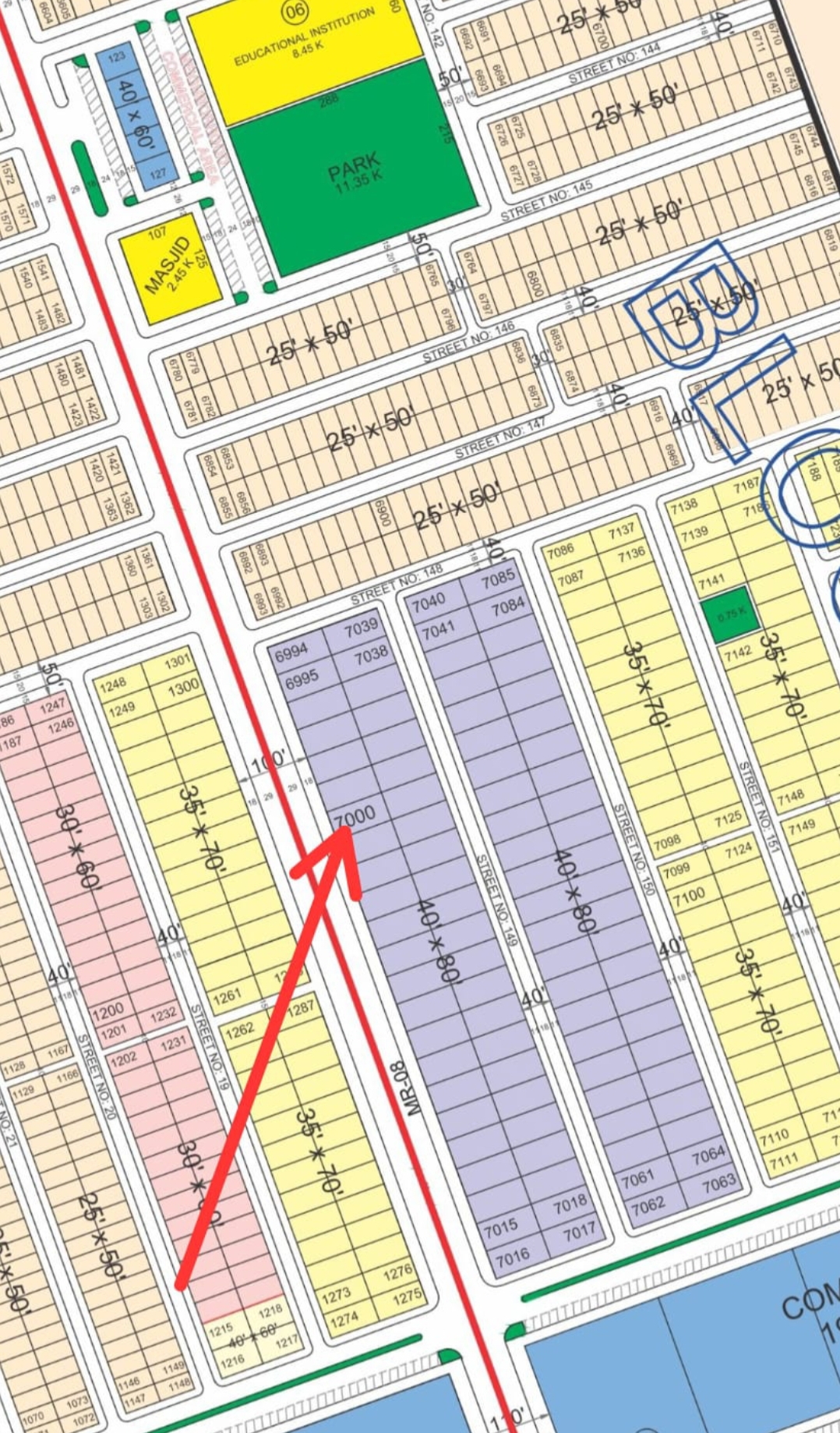 Faisal Hills Block B main MDR plot