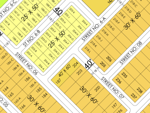 Faisal town block A 204 plot no size 40*60