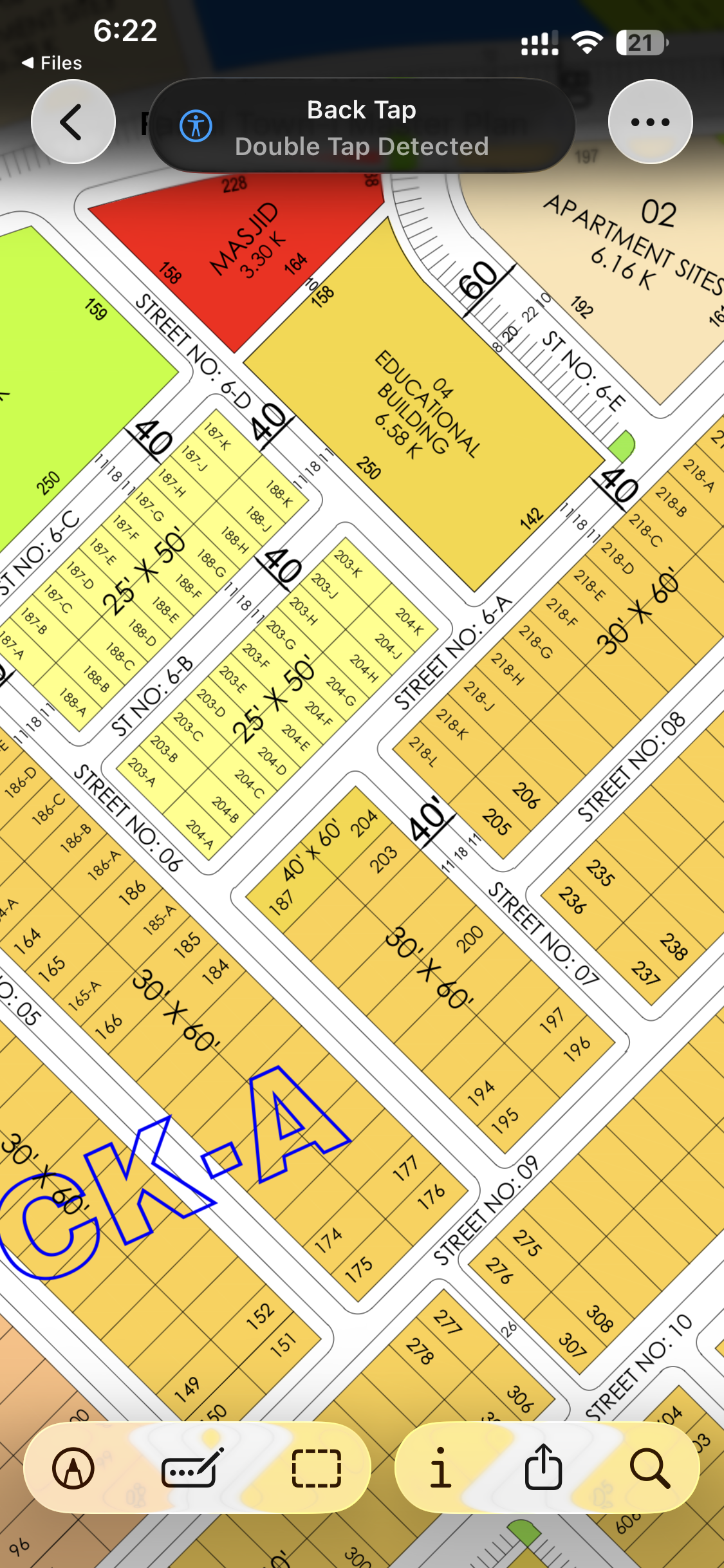 Faisal town block A 204 plot no size 40*60