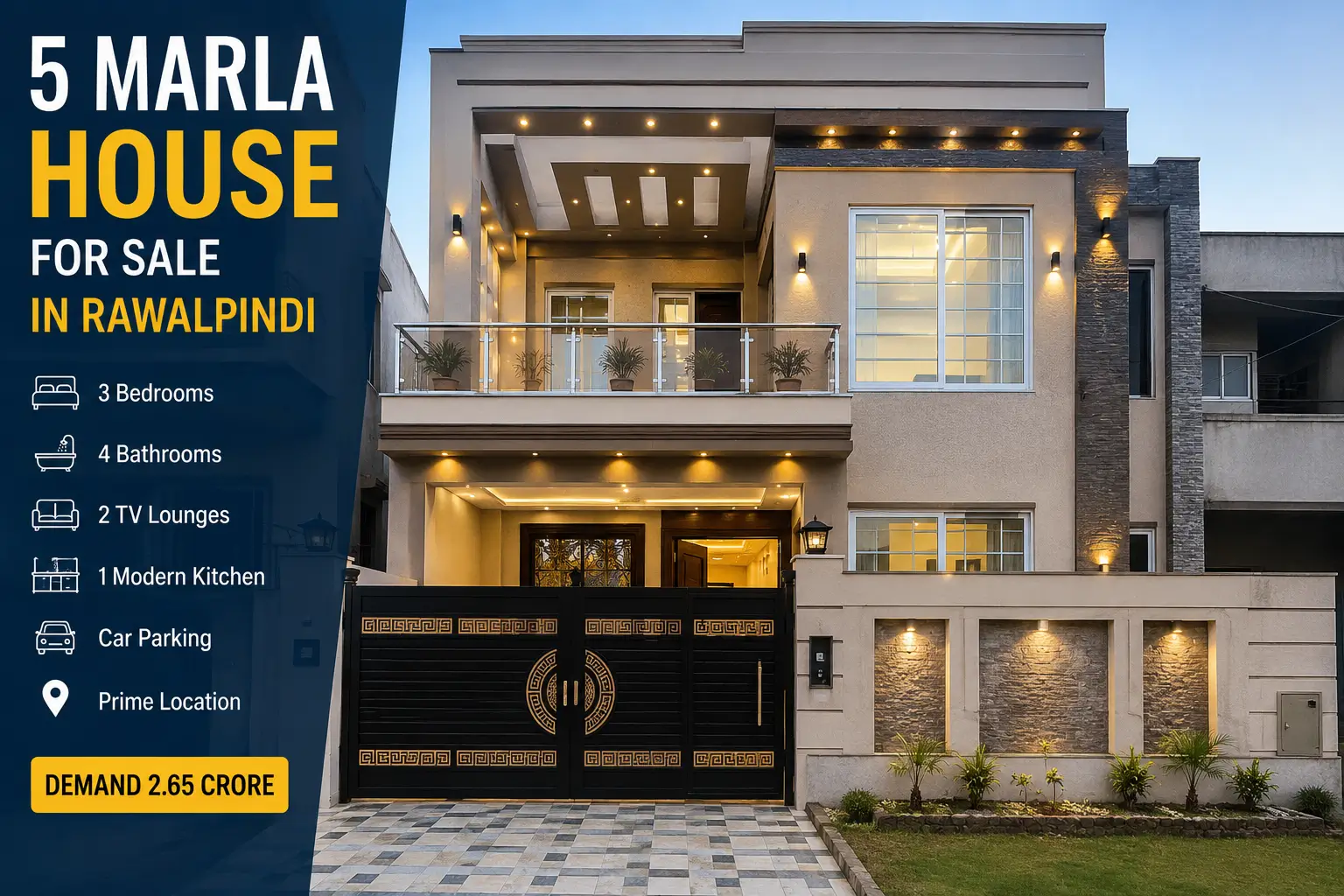 best 5 marla house for sale in rawalpindi pakistan