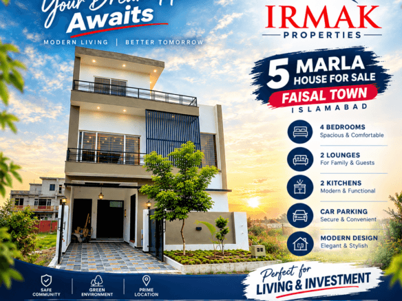 5 Marla House for Sale Faisal Town, Islamabad | Modern & Stylish Home