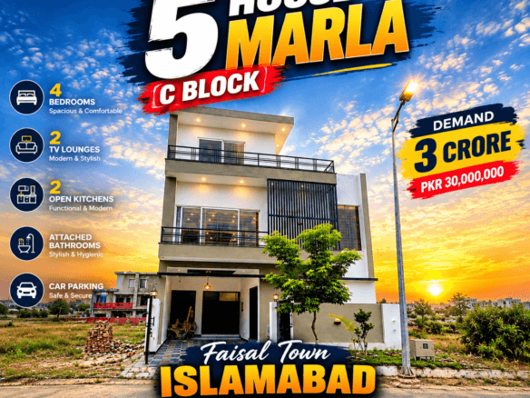 5 Marla House For Sale in Faisal Town C Block