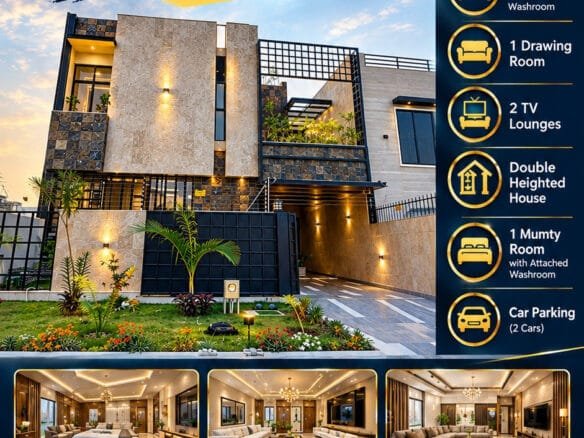 Double Heighted 10 Marla House For Sale In B-17 Multi Garden E Block 8 Marla Extra Land Total 18 Marla House