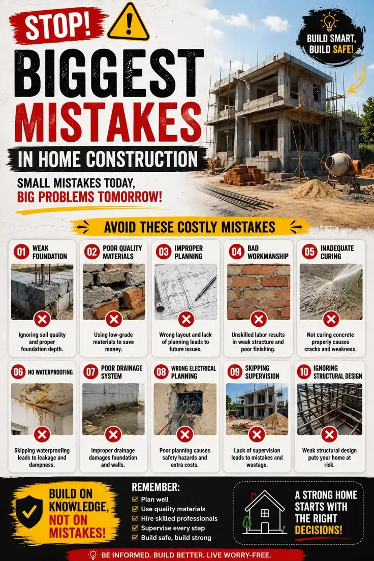 biggest mistakes in house construction in islamabad
